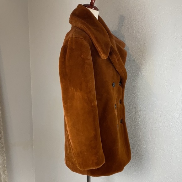 Lulu’s NWT Avante Brown Faux Fur Double Breasted Coat - Picture 7 of 13
